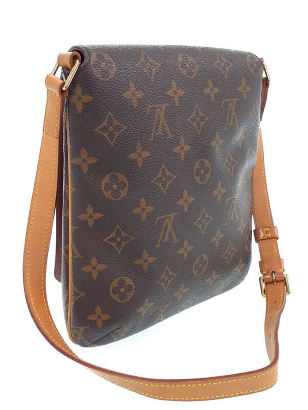 Louis Vuitton Short Salsa Shoulder Monogram Bag Musette Brown
